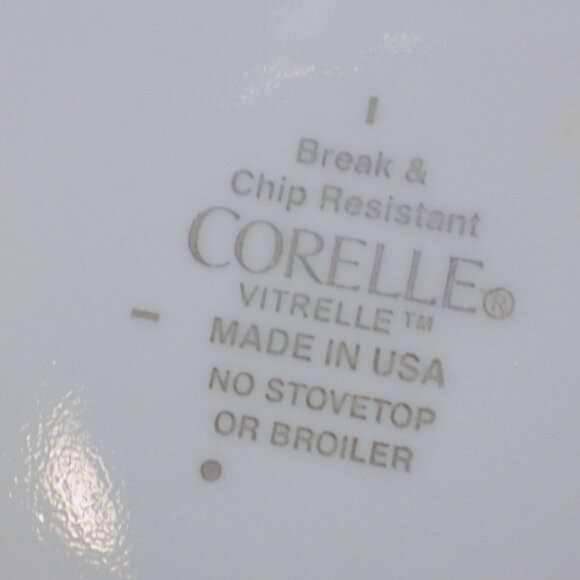 Set of 4 Corning Corelle Vitrelle Squared Pattern / Bread & Butter - Picture 5 of 5